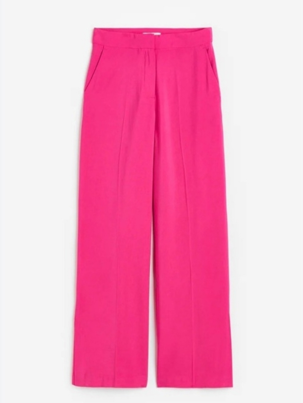 UEC H&M FUSCIA HOT PINK SLIT HEM FLOWING DRESS PANTS TROUSERS SZ 6